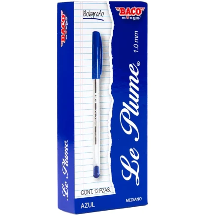 Lapicero Bolígrafo Le Plume Azul BACO