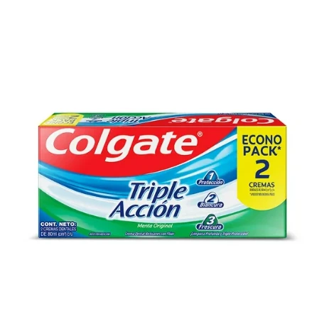 Colgate Triple Acción Menta Original 2 x 80 ml