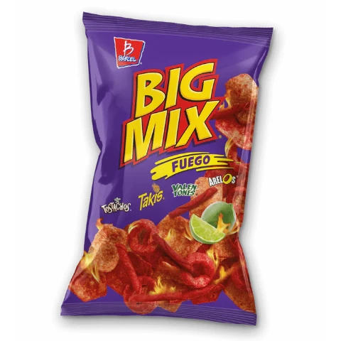 Big Mix Fuego con Tostachos Takis Valentones Arelos Barcel 38 gr