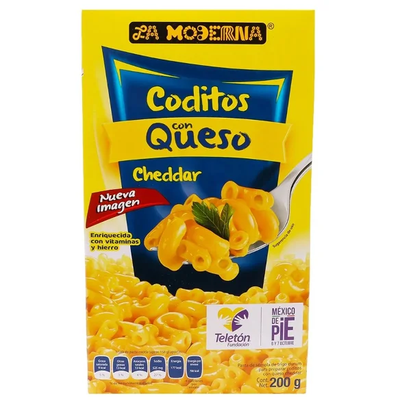 Sopa La Moderna Coditos Con Queso 200grs - La Moderna - 1 pieza