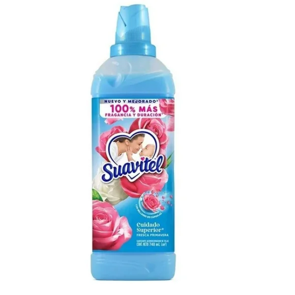 Suavizante de Ropa Suavitel Cuidado Superior Fresca Primavera 100% Más Fragancia y Duración 740 ml