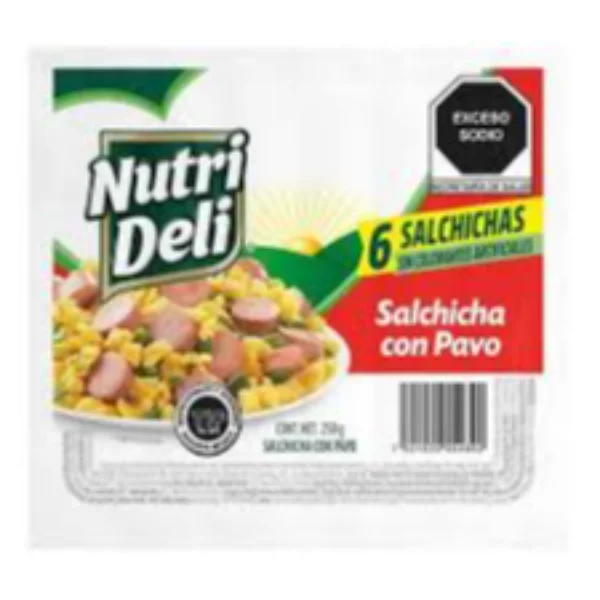 Salchicha Con Pavo Nutri Deli 250g