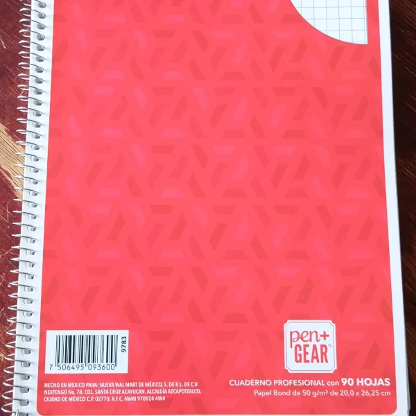 Libreta Cuaderno Profesional Pen Gear 90h